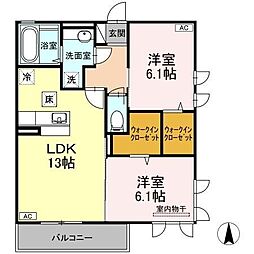 M'sグランデ 2LDKの間取図画像
