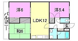 メゾンS 3LDKの間取図画像