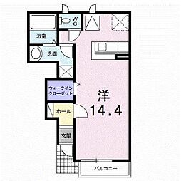 メゾン・ラ・ジェルメ ワンルームの間取図画像
