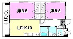 M3マンション 2LDKの間取図画像