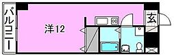 カローラ宮田 ワンルームの間取図画像