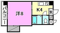 ユーアイマンション 1Kの間取図画像