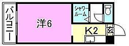 大沢ビル 1Kの間取図画像