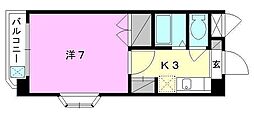 ジョイフル第3小坂 1Kの間取図画像