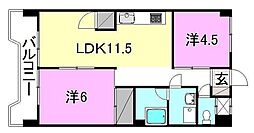 アルディナ内宮 2LDKの間取図画像