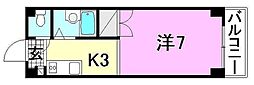 メゾンAD5 1Kの間取図画像