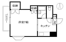 ジョイフル東野 1Kの間取図画像