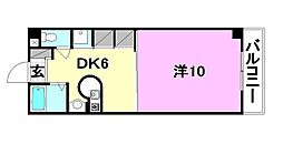 アビターレ・エッセ 1DKの間取図画像