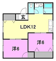 ガーデンハイツA 2LDKの間取図画像