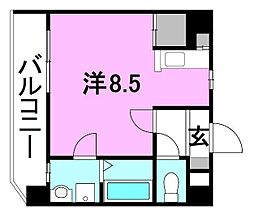 DONDON21 ワンルームの間取図画像