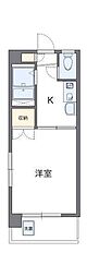 レオパレスエステート千舟 1Kの間取図画像