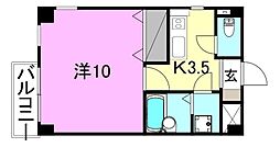 エンブレム鴨川 1Kの間取図画像