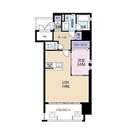 スペルビア勝山 1LDKの間取図画像