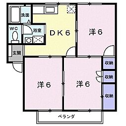 サンシティー 3DKの間取図画像
