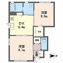 クオーレ清住 2DKの間取図画像