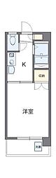 レオパレスエステート千舟 1Kの間取図画像