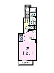 カーサ・ミトモ1 ワンルームの間取図画像