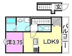 CasaPacificaParkSideWest 1LDKの間取図画像