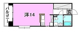 ブラッサム・ユー ワンルームの間取図画像