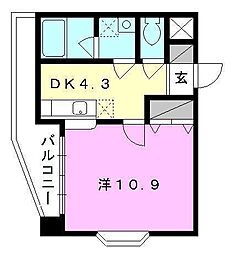 ベルメゾンスエヒロ 1DKの間取図画像