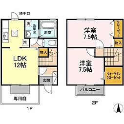 リヴェールシャトレB 2LDKの間取図画像