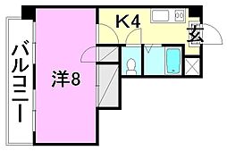 メゾン桑原 1Kの間取図画像