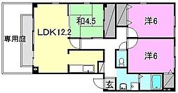 トロワMeg 3LDKの間取図画像