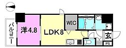 メイフェア千舟通プレミアム 1LDKの間取図画像