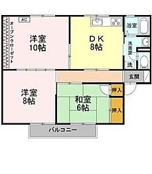 セジュールMG1 3DKの間取図画像