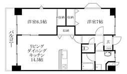 フォーレスト2 2LDKの間取図画像