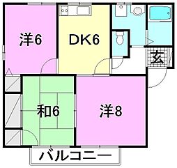 ハーモニーヴィレッジA 3DKの間取図画像