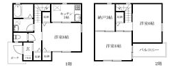 コーポユジン 3Kの間取図画像