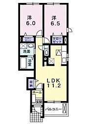 アウスピカーレA 2LDKの間取図画像