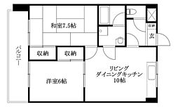 ゴトービルNo.7 2LDKの間取図画像