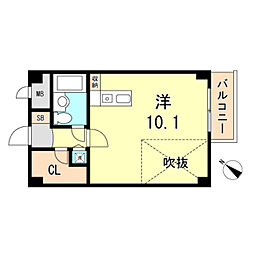 ホープ芦屋 ワンルームの間取図画像