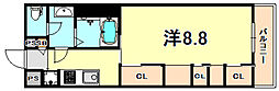 リブリ・シーサイドコート芦屋 1Kの間取図画像