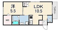 北町ナスチヤ 1LDKの間取図画像