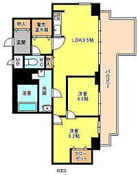 東灘レックスマンション 2LDKの間取図画像
