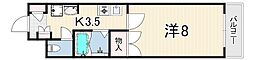 メゾン森南 1Kの間取図画像