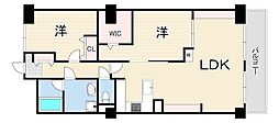 芦屋翠ケ丘パークマンション 2LDKの間取図画像