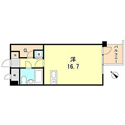 ホープ芦屋 ワンルームの間取図画像