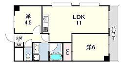 ロイヤル浜芦屋 2LDKの間取図画像