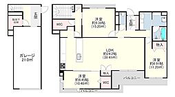 La casa Ashiyagawa Base 3LDKの間取図画像
