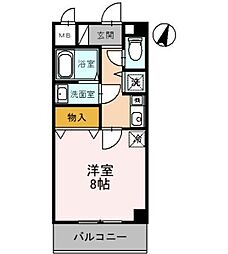 ドール魚崎 1Kの間取図画像