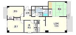メゾン白鶴 4LDKの間取図画像