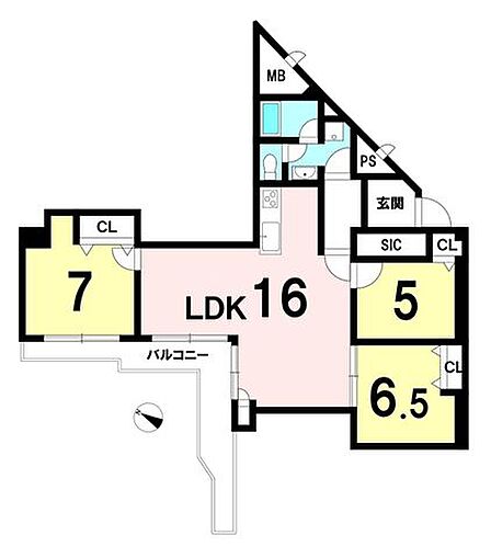 2SLDK 間取り