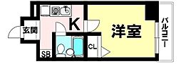 エスリード新大阪 1Kの間取図画像