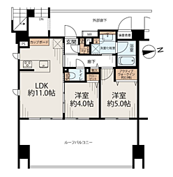 デュオヴェール大濠公園 2Rの間取図画像