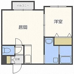 ドムス 1LDKの間取図画像