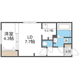 札幌市中央区南五条西11丁目マンション 1LDKの間取図画像